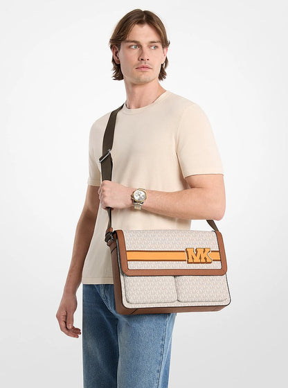Pacey Embellished Signature Logo Messenger Bag Vanilla Combo Vanilla Combo