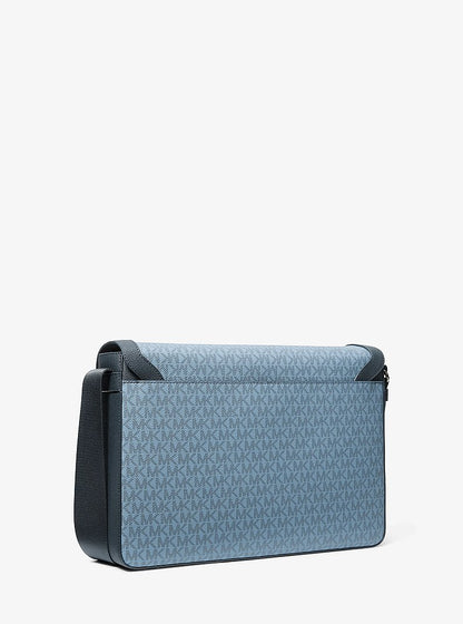 Pacey Embellished Signature Logo Messenger Bag Denim Denim