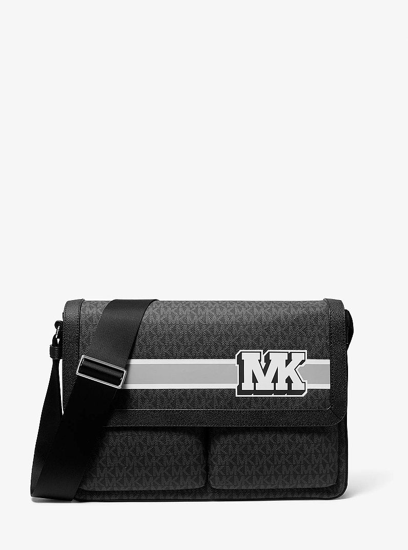 Pacey Embellished Signature Logo Messenger Bag Black Combo Black Combo