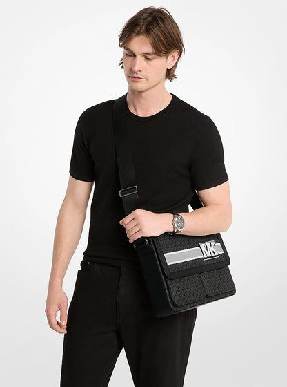 Pacey Embellished Signature Logo Messenger Bag Black Combo Black Combo