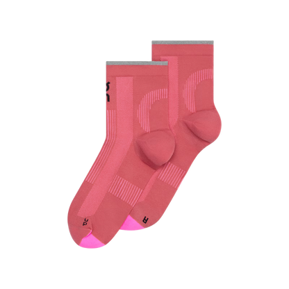 On Elite Run Sock Mid Camellia | Azalea