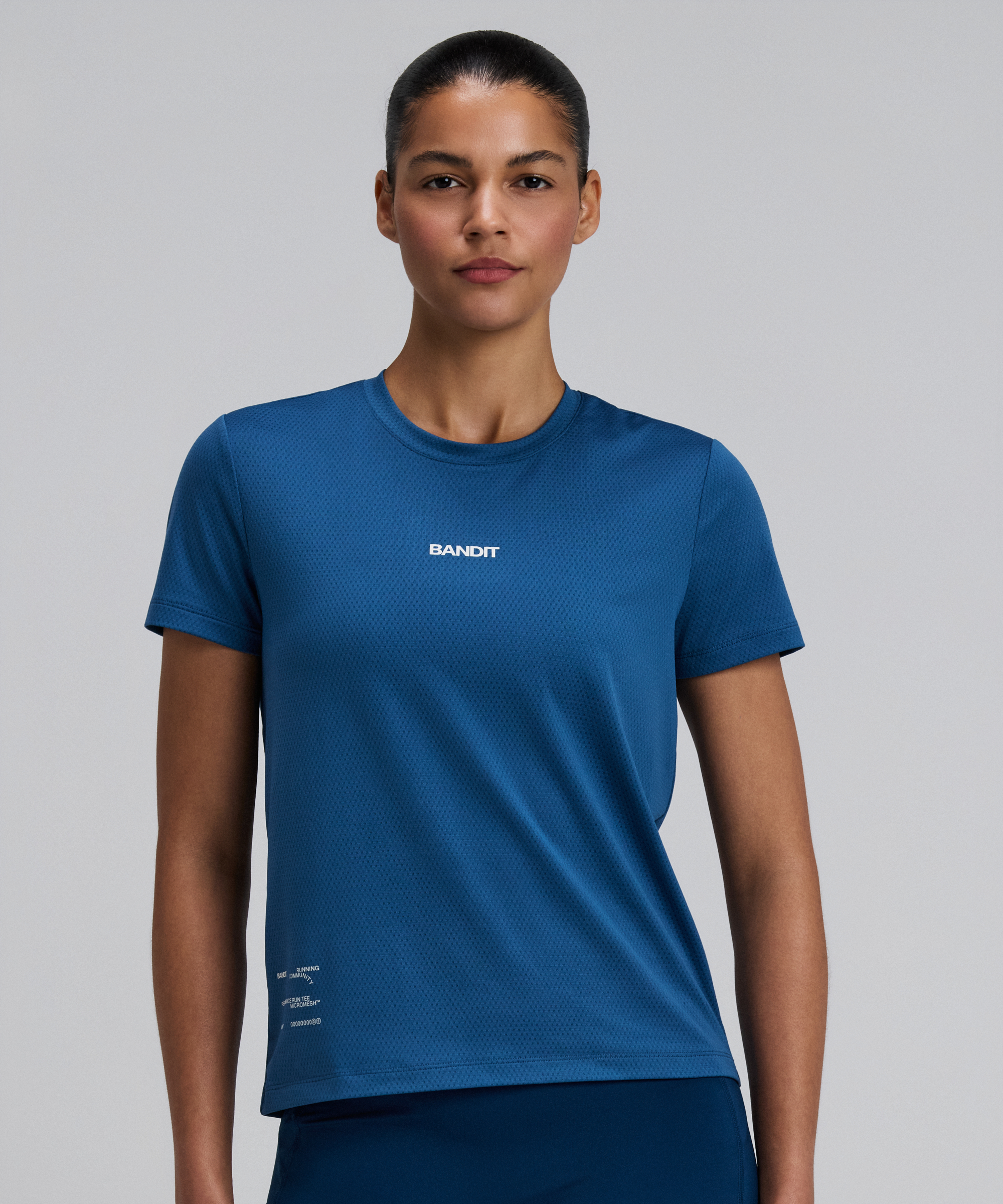 Bandit Womens Micromesh Run Tee Aegean