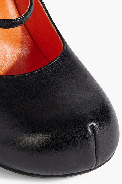 Marni Leather Mary Jane Pumps Black Women's