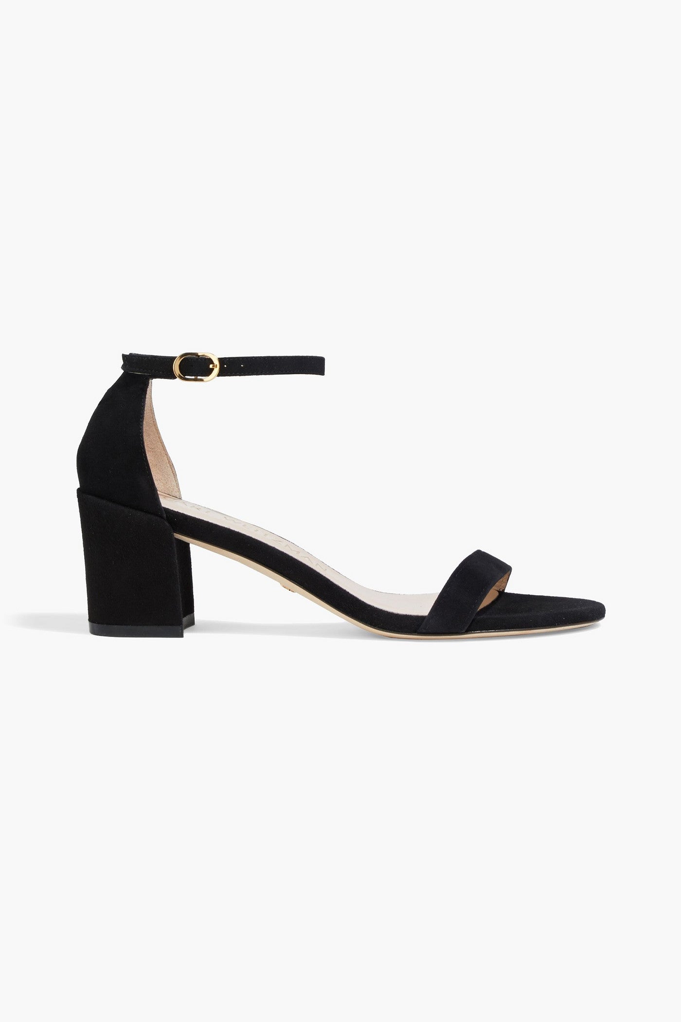 Stuart Weitzman Simple Suede Sandals Black Women's