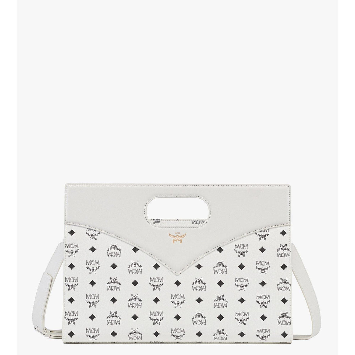MCM Diamond Tote In Visetos Leather Mix