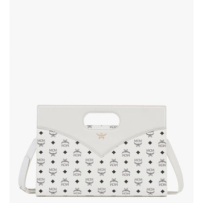 MCM Diamond Tote In Visetos Leather Mix