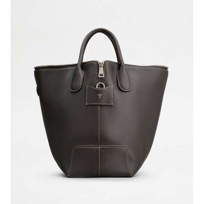 Tods Di Bag Swing In Leather Medium Brown