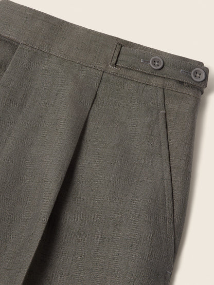 Zegna Dark Taupe Silk Shorts