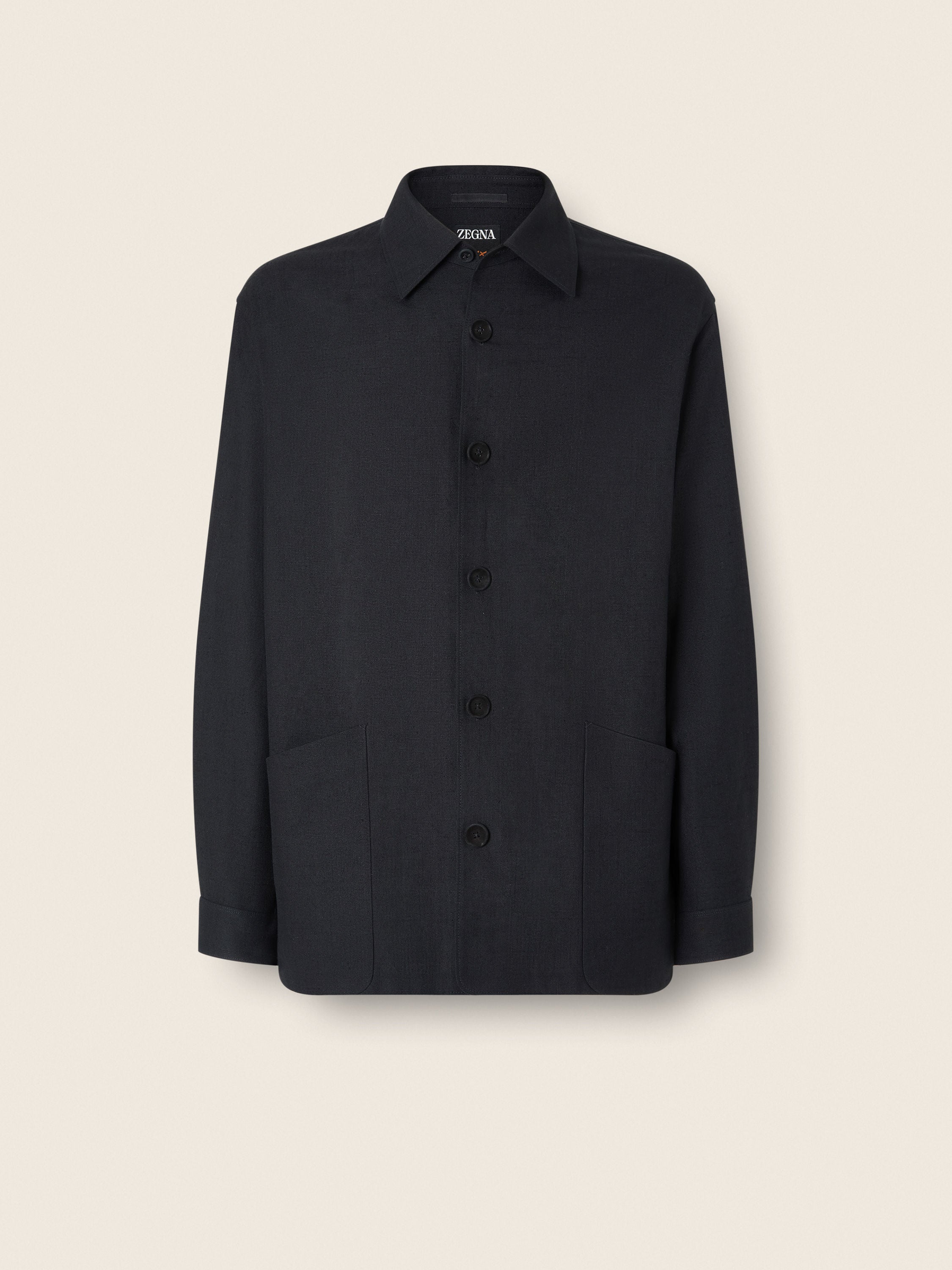 Zegna Black Silk Overshirt
