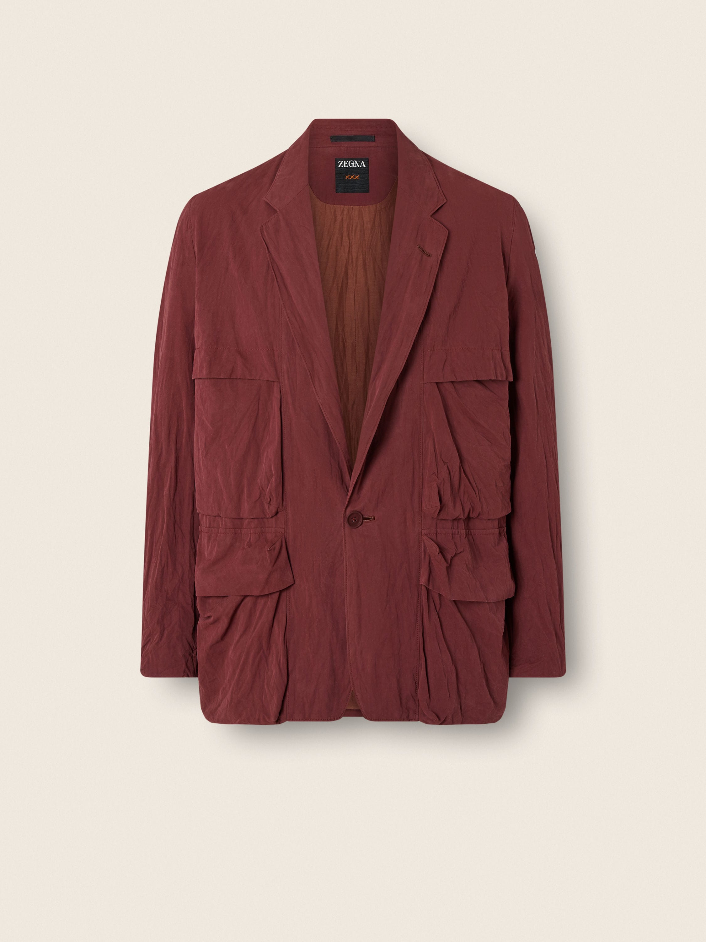 Zegna Dark Burgundy Cotton Jacket