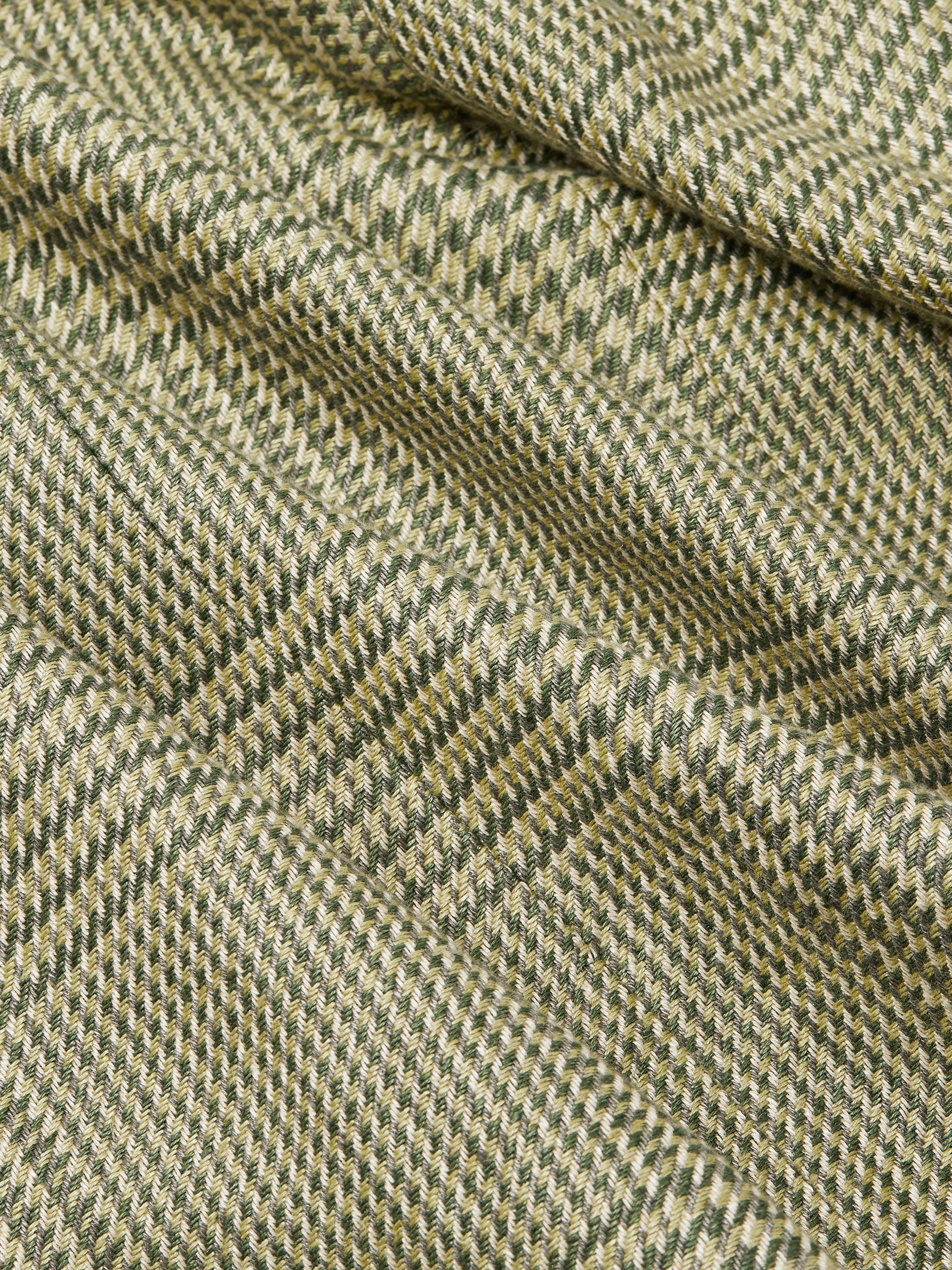 Zegna Olive Green Crossover Linen Wool And Silk Jacket