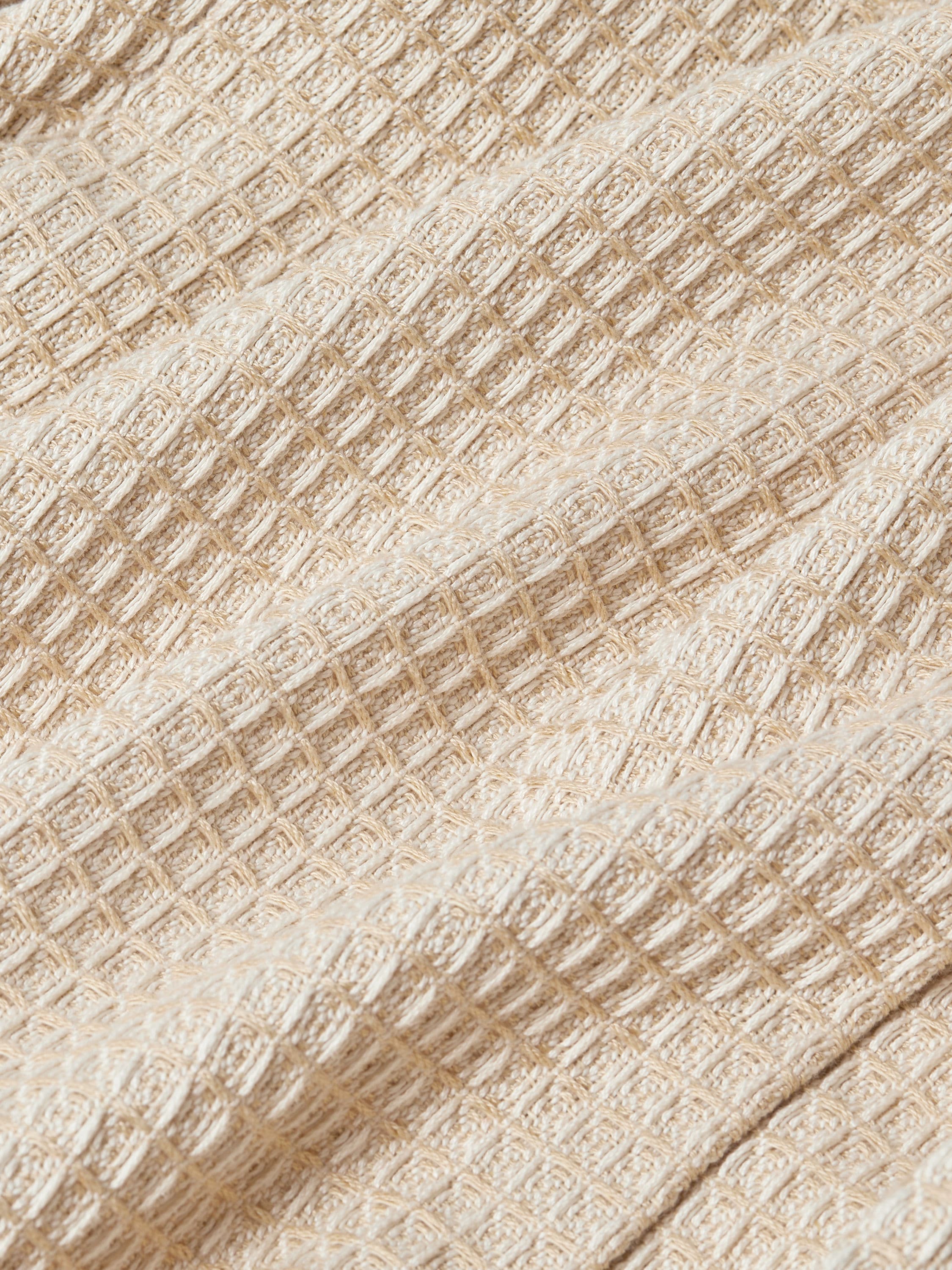 Zegna Beige Fancy Pattern Cotton And Wool Blend Overshirt