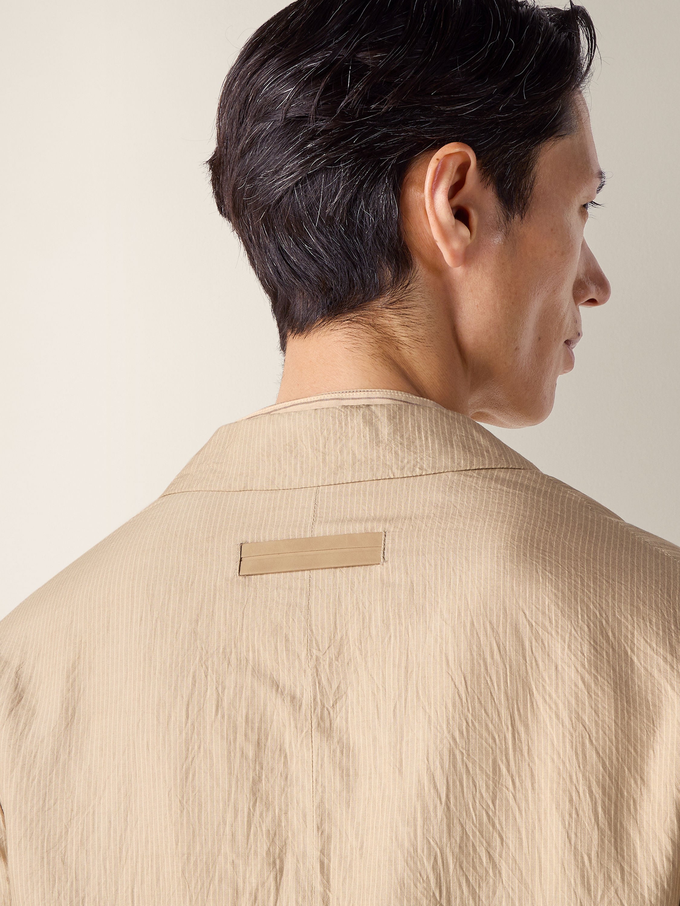 Zegna Beige And White Silk Jacket