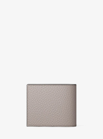 Michael Kors Hudson Pebbled Leather Billfold Wallet NICKEL
