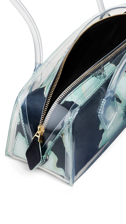 Alaïa Le Teckel Medium Bag In Polyurethane And Flower Print