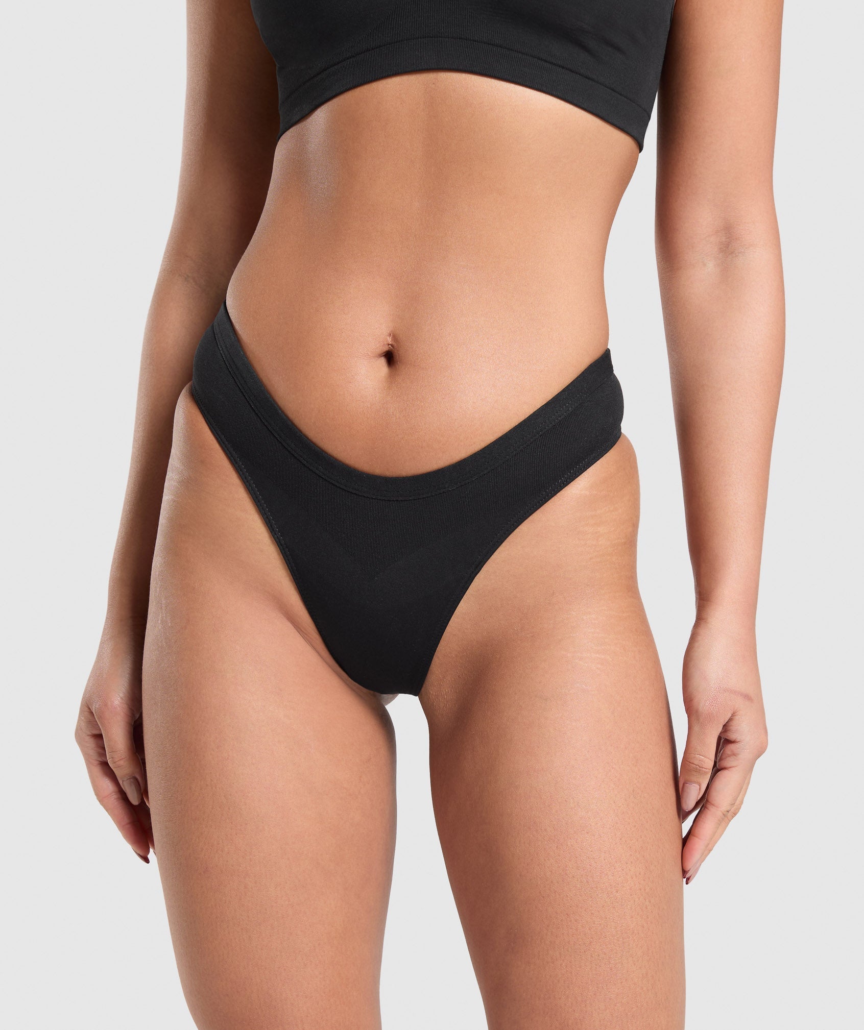 Women's Gymshark 3Pk Seamless Underwear Variety Pack Black
