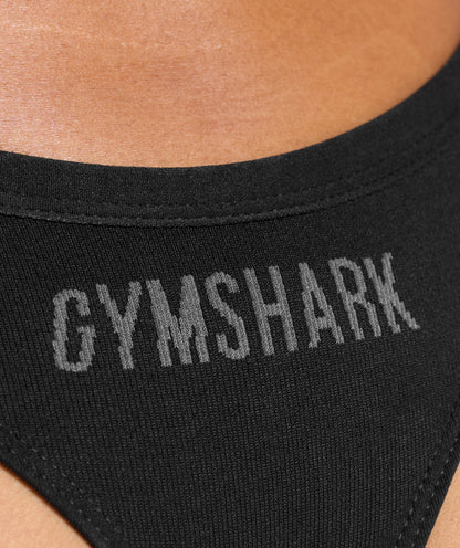 Women's Gymshark 3Pk Seamless Underwear Variety Pack Black