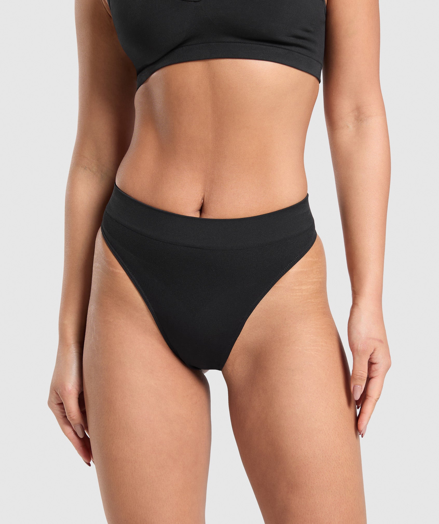 Women's Gymshark 3Pk Seamless Underwear Variety Pack Black