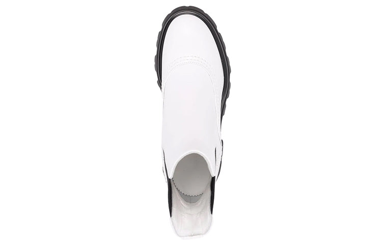 Alexander McQueen Wander Chelsea Boots White Black (Women's)