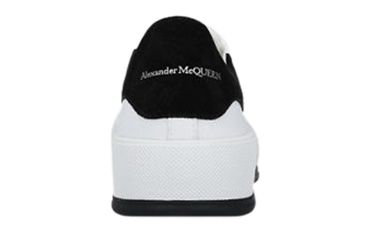 Alexander McQueen Deck Skate Plimsoll Lace-Up White Black