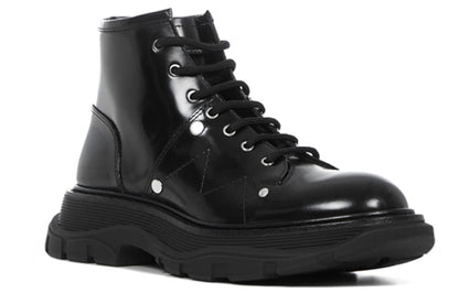 Alexander Mcqueen Leather Ankle Boot Black (Women's)