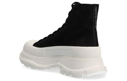 Alexander McQueen Tread Slick Lace Up Boot Black White