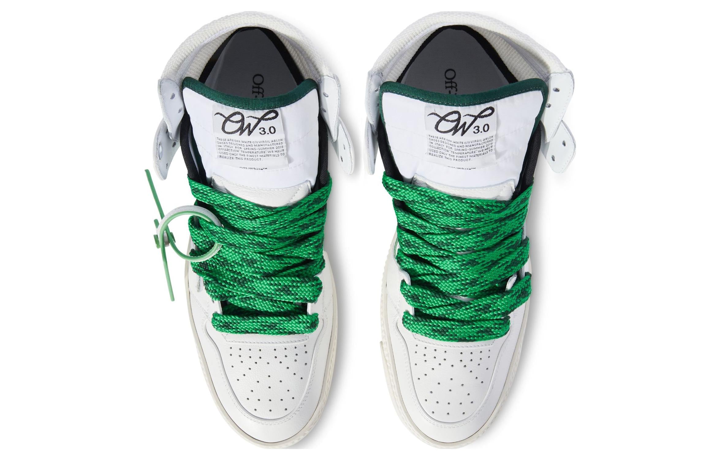 【Off-White】Off Court 3.0 Sneakers Green Off-White Men's Off-Court 3.0 Military Green High Top
