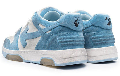 OFF-WHITE OOO Low Out Of Office Vintage Suede White Light Blue
