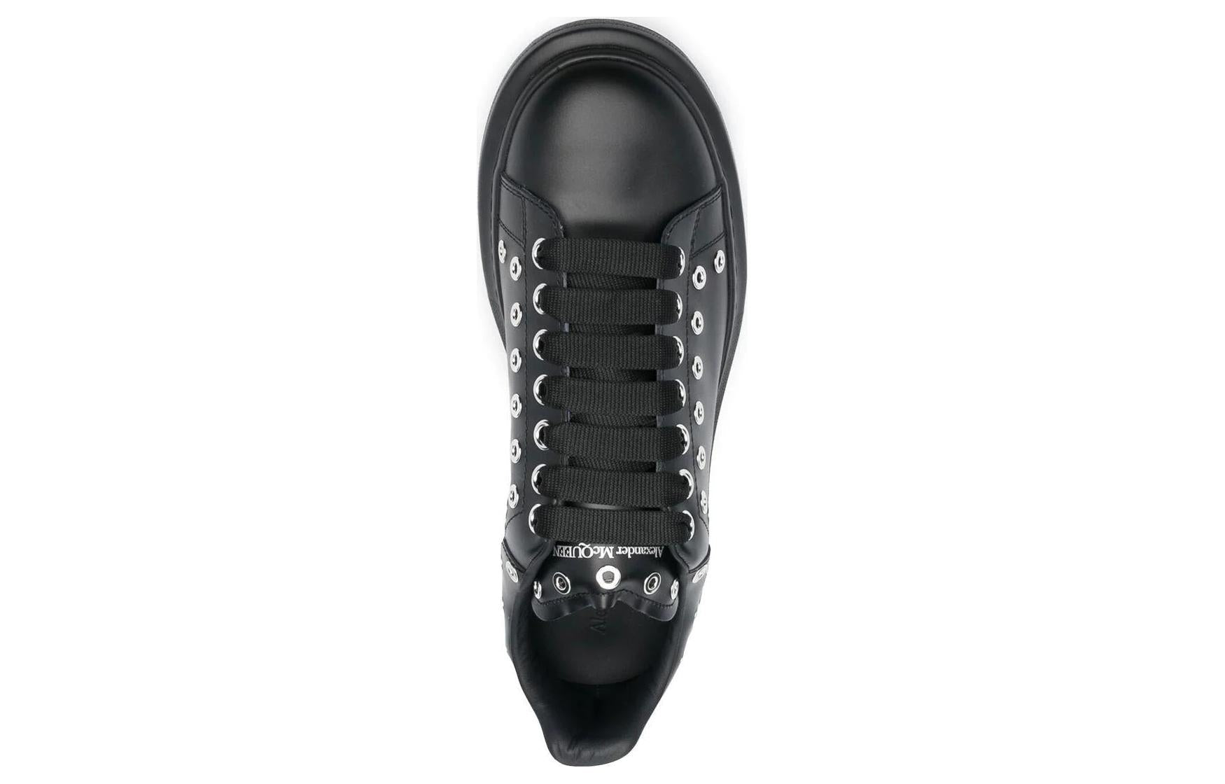 Alexander McQueen Oversized Black Silver Eyelets