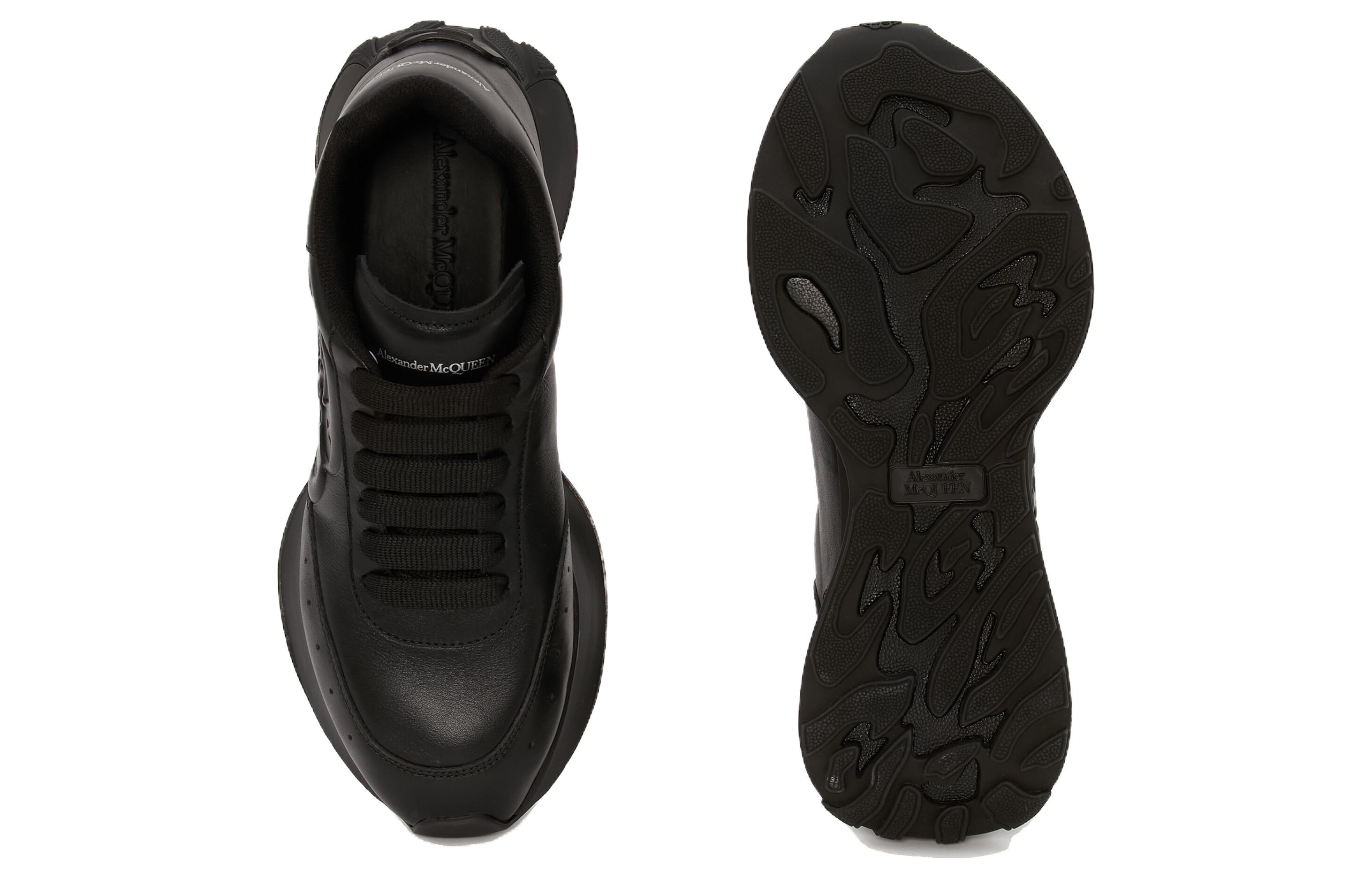 Alexander McQueen Sprint Runner Black Sealed Logo