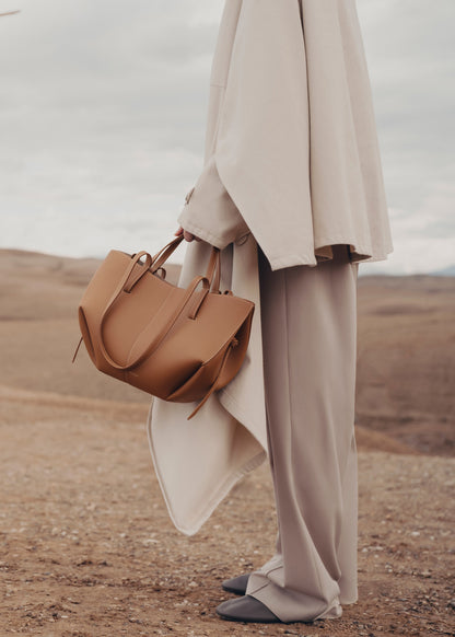 Polene Cyme Mini Textured Camel