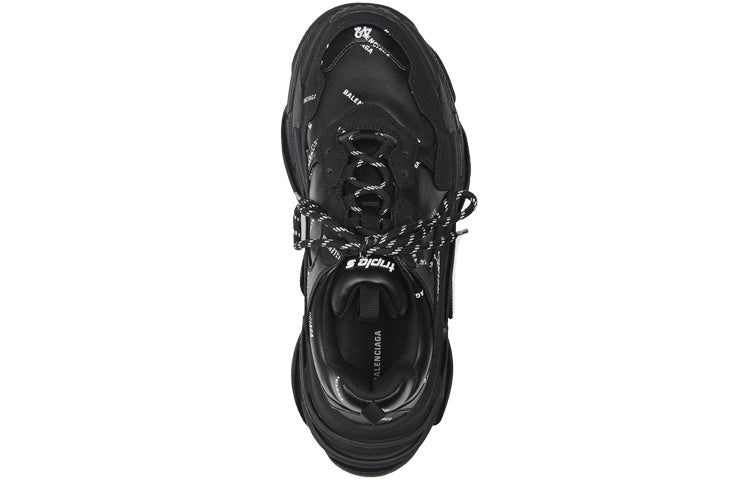 Balenciaga Triple S Allover Logo Black