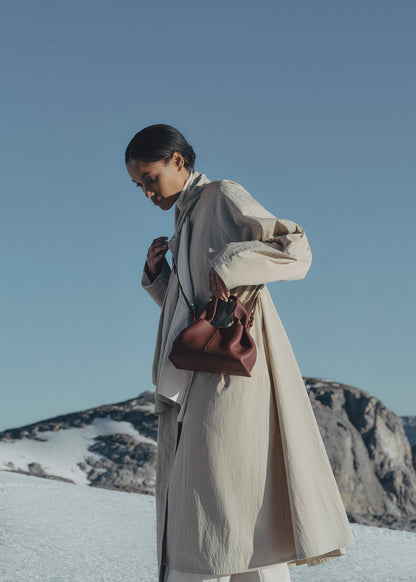 Polene Numero Neuf Mini Textured Black Cherry