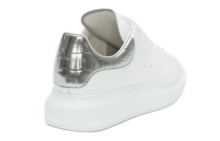 Alexander McQueen Oversized White Silver Croco