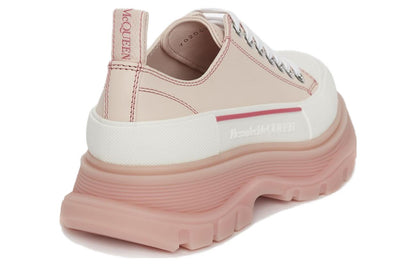 Alexander McQueen Tread Slick Low Lace Up Tea Rose White (Women's)