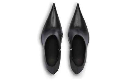 Balenciaga Witch 110mm Booties Black Sheepskin (Women's)