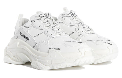 Balenciaga Triple S Allover Logo White (Women's)