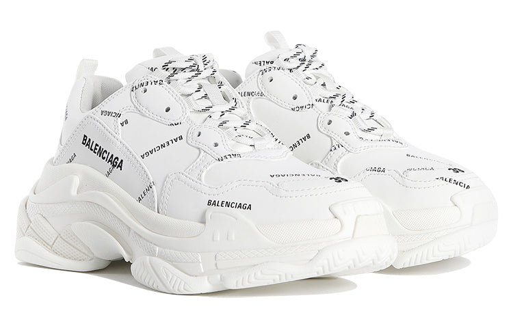 Balenciaga Triple S Allover Logo White (Women's)