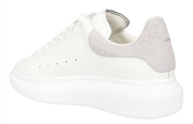 Alexander McQueen Oversized White Light Grey Croc