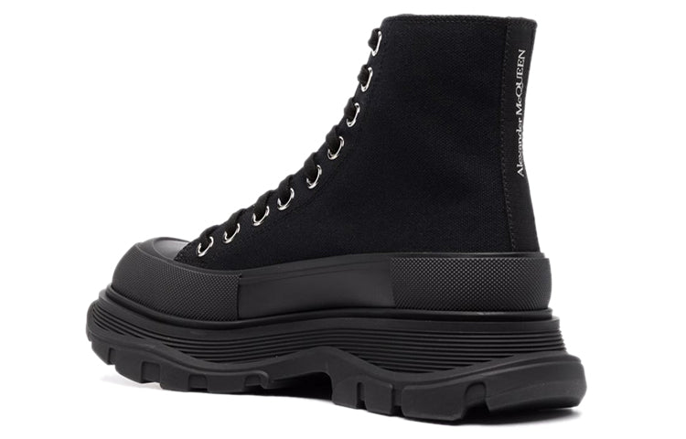 Alexander McQueen Tread Slick Lace Up Boot Black (Women's)