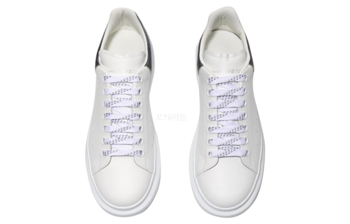 Alexander McQueen Oversized White Black Silver Croc