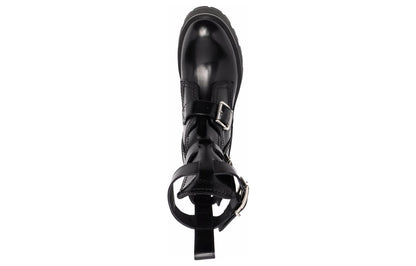 Alexander McQueen Buckled Ankle Boot Black (Women's)