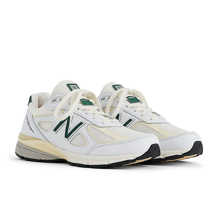 New Balance 990v4 MiUSA White Green