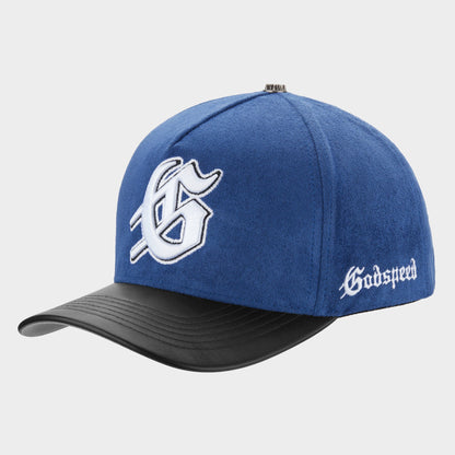 Godspeed Insignia Leather / Suede Hat (Royal / Black)