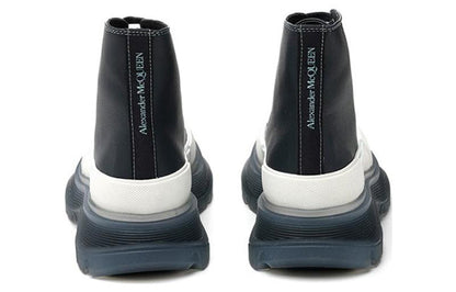 Alexander McQueen Tread Slick Boot Navy White (Women's)