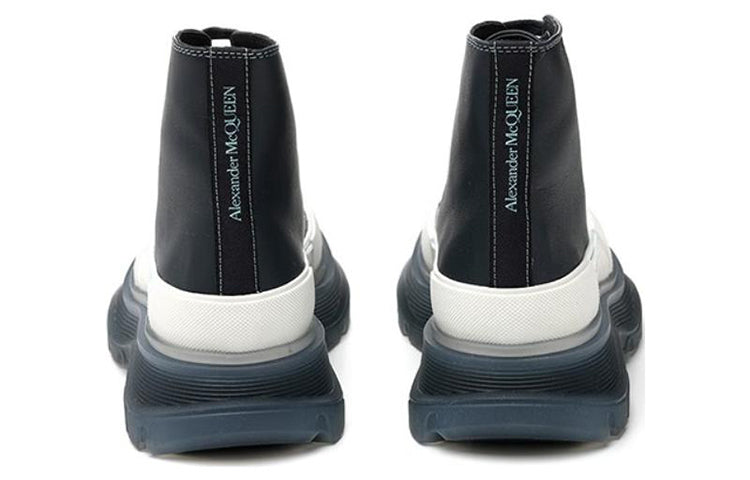 Alexander McQueen Tread Slick Boot Navy White (Women's)