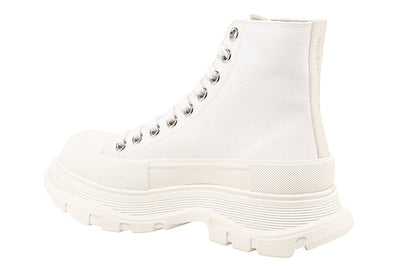 Alexander McQueen Tread Slick Boot Canvas White White (Women's)