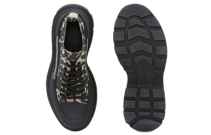 Alexander McQueen Graffiti Tread Slick Low Lace Up Beige Black