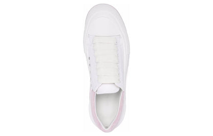 Alexander McQueen Deck Skate Plimsoll Lace-Up White Pink (Women's)