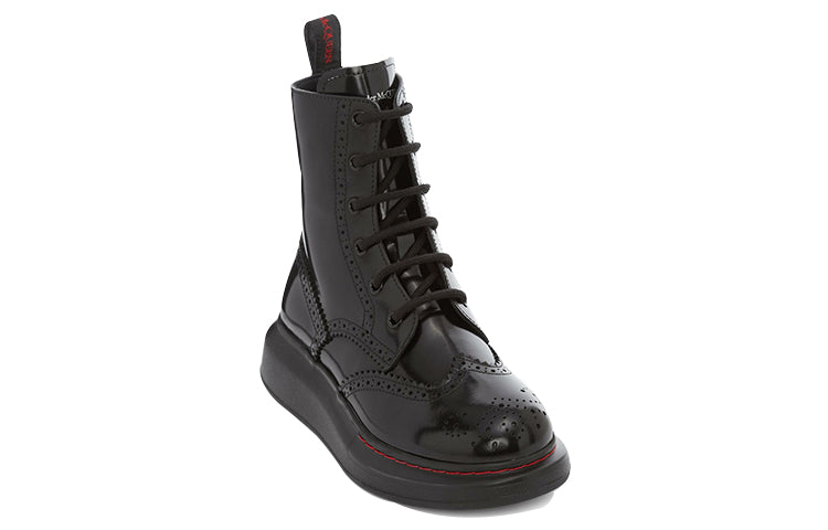 Alexander McQueen Hybrid Lace Up Boot Black (Women's)